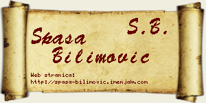 Spasa Bilimović vizit kartica